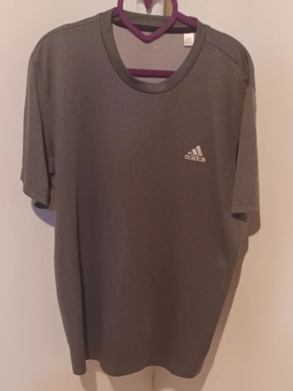 Adidas Climalite Grey Athletic Crew Neck Short Sleeve 939004 Top L